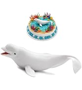 LOVNBHELP Simulated Beluga Whale Figurine Sea Animals Solid Ocean Animal Creatures Toy Sea Educat...