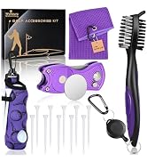 Wynaura 15PCS Golf Accessories Kit - Include Golf Club Cleaner Brush with Groove Cleaner Tool, Go...