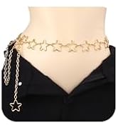 QWALIT Gold Chain Belt for Women - Fashion Silver Waist Chain With Star, Butterfly, Heart - Metal...