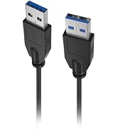 Lumenzi USB 3.0 Type A to Type A Cable Male to Male | SuperSpeed Data Transfer Cable for PC, Lapt...