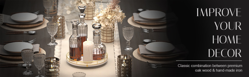 gold lazy susan turntable