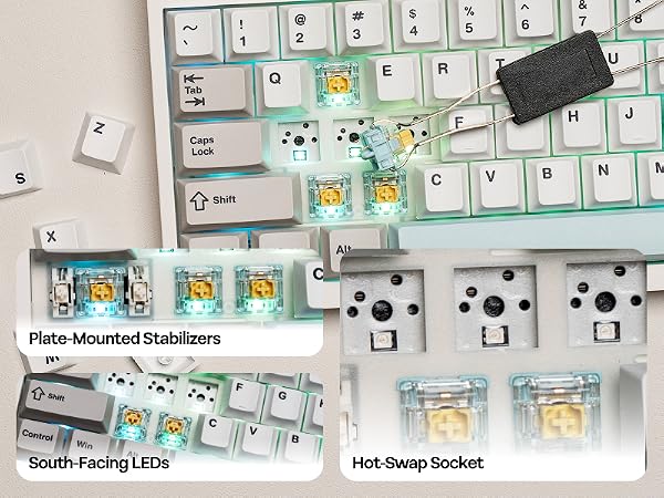 Full Size Mechanical Keyboard with Screen & Knob