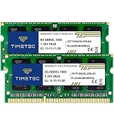 Timetec 16GB KIT(2x8GB) DDR3L / DDR3 1600MHz (DDR3L-1600) PC3L-12800 / PC3-12800 Non-ECC Unbuffer...