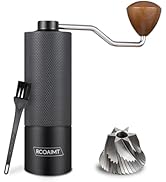 RCOAIMT Manual Coffee Grinder, Burr Coffee Bean Grinder with CNC Stainless Steel Burr, Aluminum A...