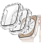 Goton 2 Pack Bling Screen Protector Case for Apple Watch Series 6 5 4 SE 40mm with Tempered Glass...