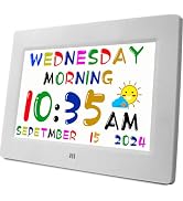 MASSII Kids Digital Alarm Clock Talking Clock, 24 Alarms Custom Reminders, Checklist to-Do List, ...