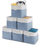 Oterri 6 Pack Cube Storage Bins, Foldable Storage Cubes, 11x11 Inch Fabric Cubes Storage Basket, ...