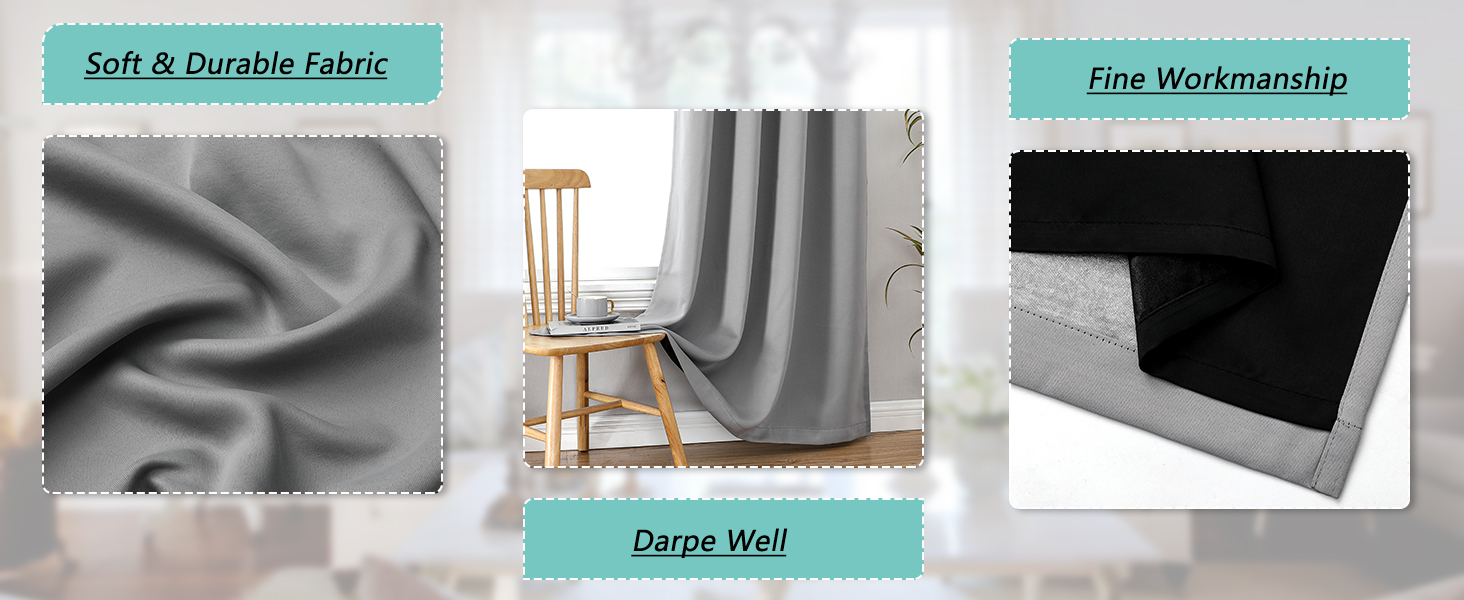 gray curtains
