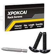 Xpokcai 60-Pack Rack Screws 10/32 with Nylon Washers for Server Racks?Routers Enclosures &Audio E...