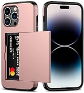 Nvollnoe for iPhone 14 Pro Max Case with Card Holder Heavy Duty Protective Dual Layer Shockproof ...
