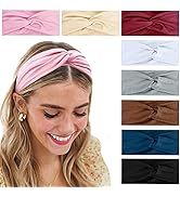 Turban Headbands for Women Boho Wide Women's Headbands for Hair Non Slip Twist Head Bands Headwra...