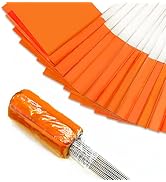 Marking Flags, Orange Marker Flags - 100 Pack | 15x4x5 Inch, Lawn Flags, Landscape Flgs, Marker F...
