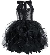 Suppromo Tutu Dress for Girls Sparkly Sequin Tulle Princess Birthday Party Prom Outfit Toddler Gi...