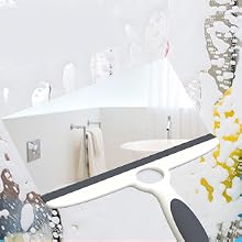 Multifunctional silicone squeegee that can clean toilet glass