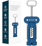 KITCHENDAO 3 in 1 Wing Corkscrew Wine Bottle Opener with Foil Cutter, Built-in Beer Bottle Opener...