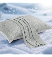 Elegear Cooling Pillow Cases for Hot Sleepers, Japanese Q-Max 0.5 Cooling Pillowcases, Both Sides...