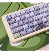 156 Keys PBT Dye Sub Custom Purple Keycaps URE Profile Butterfly Keycap Set Fit for 95% 75% 65% 6...