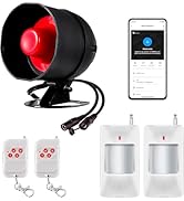 WiFi House Alarm Systems with App, 120dB House Alarm Systems with Motion Sensor and Remote Contro...