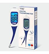 FDK Digital Thermometer for Fever – Fast & Accurate Readings, Large LCD, Dual Color Backlight, Fl...