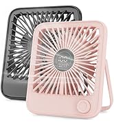 Ouddy Mode 2 Pcs Desk Fan, 3000mAh Quiet Portable Rechargeable Travel Fan with 100 Wind Speeds Di...