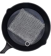 BabriInta Cast Iron Scrubber 6 Inch Stainless Steel Scrubber Cast Iron Cleaner Kitchen Household ...