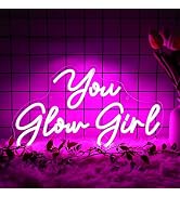 Neonawall You Glow Girl Neon Sign LED Light up You Glow Girl Sign for Wall Decor USB Powered Swit...