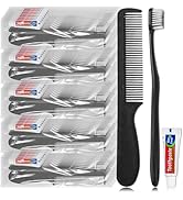Lilingsty Disposable Toothbrushes, Black Toothbrush and Toothpaste, Toothbrush and Toothpaste Tra...