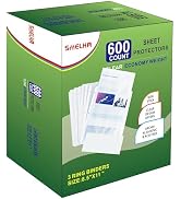 Sheet Protectors 600 Page,Page Protector 8.5" x 11" ,Upgraded Thick Material,for 3 Ring Binder, T...