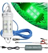 Underwater Fishing Light 160W 80000 Lumens Super Bright Green Fishing Lights LED Fish Lamp for Ni...