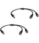 IMIYORE DC Power Splitter 5.5mmx2.5mm 1Male to 2Female 12V Power Splitter for LED Strip Light CCT...