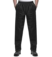 iCreek Men's Rain Pants Waterproof Over Pants Windproof Lightweight Hiking Pants Work Rain Outdoo...