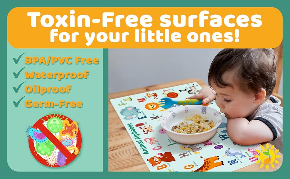 Disposable Placemats ABC Set 1 Lifestyle