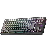 ELECFOX Linky 87 Wireless Mechanical Keyboard,Tri-Mode BT5.0/2.4GHz/USB-C Hot Swappable Custom Ke...