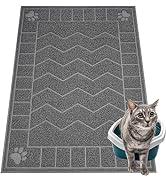 Motsamla Cat Litter Mat, Litter Trapping Mat Soft on Kitty Paws, 35" x 24" Kitten Litter Box Mat ...
