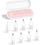 XYOFUN 8-Pack Carbon Fiber Replacement Tips for Apple Pencil Pro/2nd/1st Gen/USB-C, Upgraded Nibs...