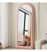 ZMYCZ Floor Mirror, Full Length Mirror with Stand, 63"x24" Freestanding Arched Mirror Full Length...