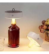 niccryle Wireless Bottle Lamp Portable LED Wine Bottle Table Lamp Whiskey Bottle Top Light for Li...