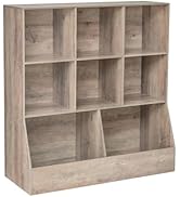 DINZI LVJ Toy Storage Organizer, Kids Bookshelf, Wood Toy Storage Cabinet, 3-Tier 8 Cubby Childre...