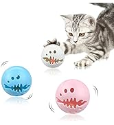 Andiker Cat Toys for Indoor Cats, 3 in 1 Cat Rolling Ball Toy Build in Bell, Catnip and Flash Bal...