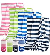 Sfee 2 in 1 Microfiber Beach Towel, Quick Dry Towel Camping Towel Travel Towel Super Absorbent Co...