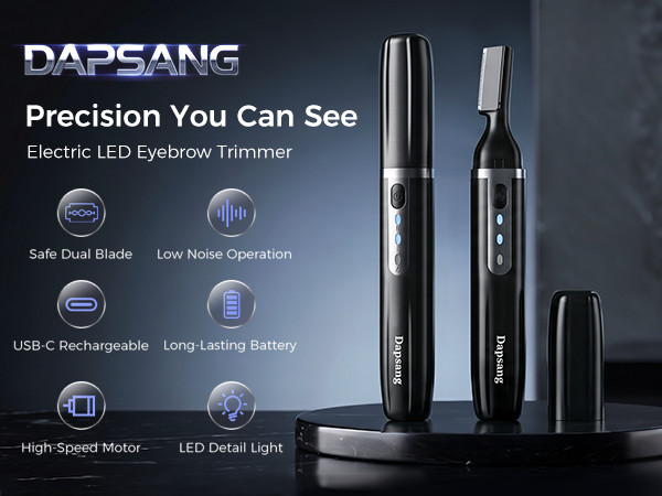 Precision You Can See Electric LED Eyebrow Trimmer