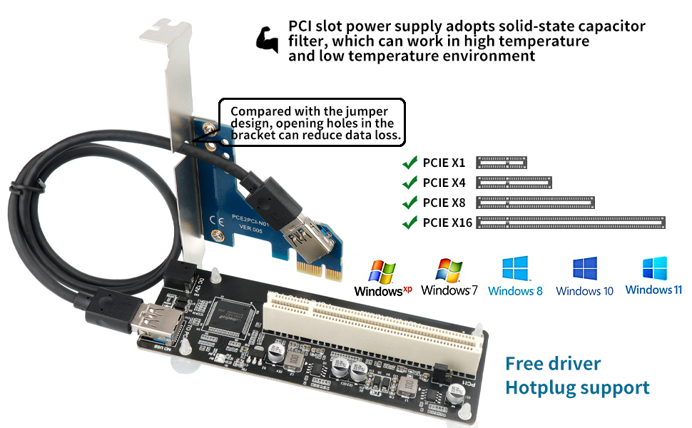 pcie to pci adapter card