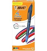 BIC 4-Color Smooth Retractable Ballpoint Pen with 1.0 mm Point, 12-Count in Assorted Ink Colors