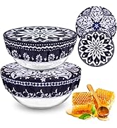 Revahope 2 Large Reusable Beeswax Bowl Covers for Bread Proofing, 10/12 Inch Elastic Beeswax Wrap...
