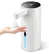 Automatic Foaming Soap Dispenser Touchless, USB Rechargeable Hand Soap Dispenser, 4-Level Adjusta...