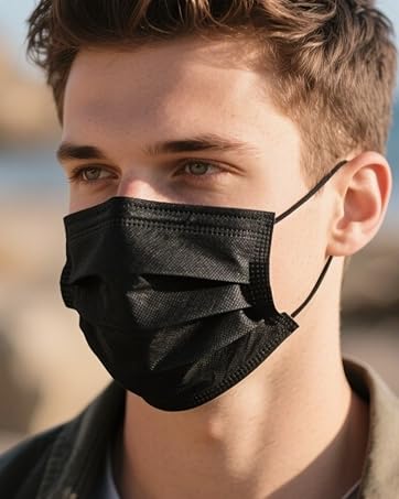 Black Disposable Face Masks