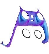 eXtremeRate Chameleon Purple Blue Glossy Decorative Trim Shell Compatible with p s 5 Controller, ...