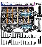 Taiss 3670PCS Metric Screw Assortment M2 M3 M4 M5 33 Sizes Button & Socket Head Screws,Hex Bolts ...