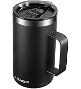 KXIAOCHEN 20oz Insulated Coffee Mug with Lid, Stainless Steel Coffee Cup, Double Wall Vacuum Coff...