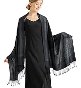 vimate Silky Paisley Pashmina Shawl Scarf-Women's Soft Double-side Jacquard Pashminas Wrap for Ev...